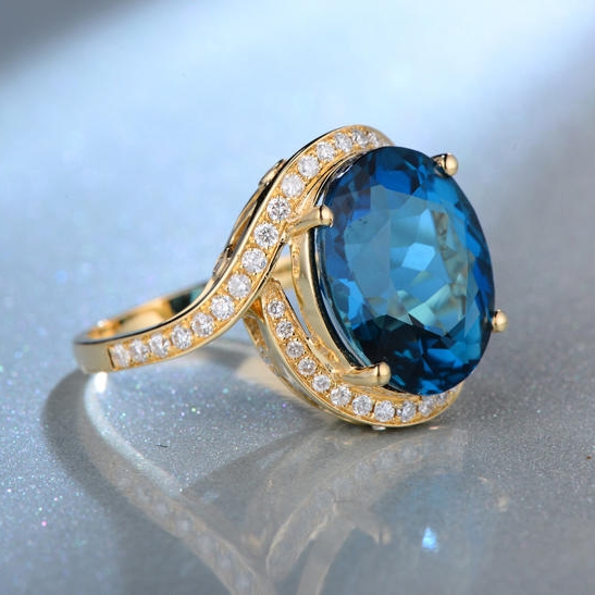 Diamantring mit Topas 5678