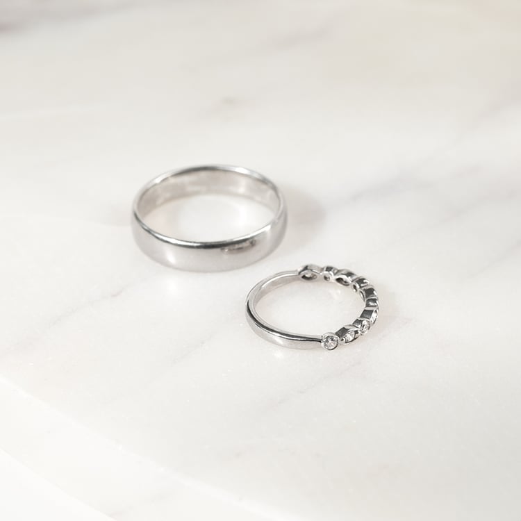 Eheringe aus Eternity-Ring mit Lab Grown Diamanten und einem Komfort-Ring Paloma 136305