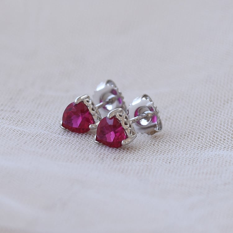 Rubin Ohrringe in Silber 66314
