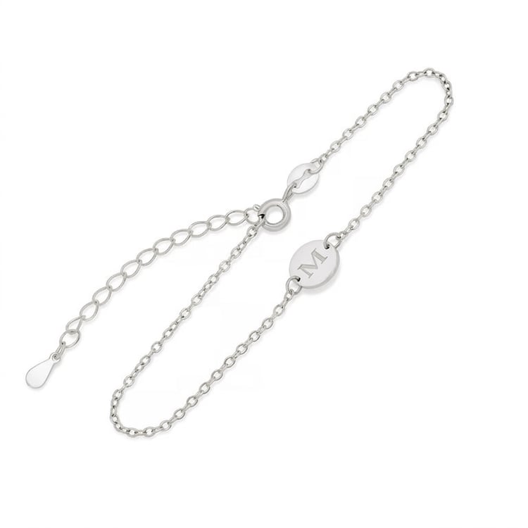 Silberarmband mit eines Buchstabens M Lima
