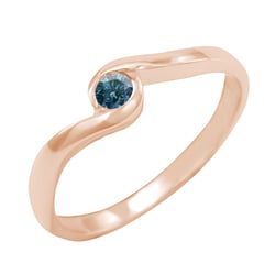 Verlobungsring mit blauem Diamant Zanzo