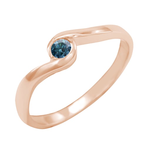 Verlobungsring mit blauem Diamant Zanzo