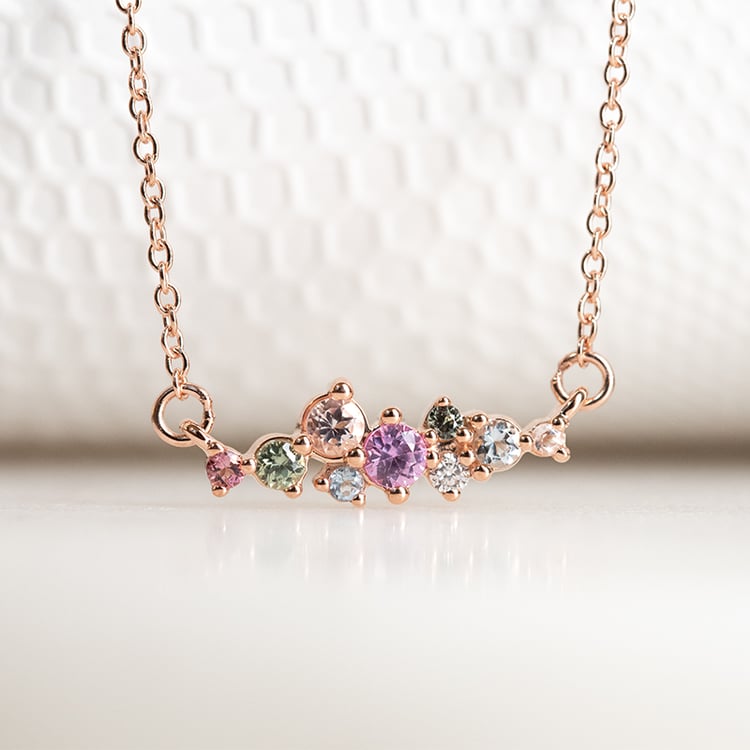 Cluster-Kette mit Edelsteinen Kianna 131947