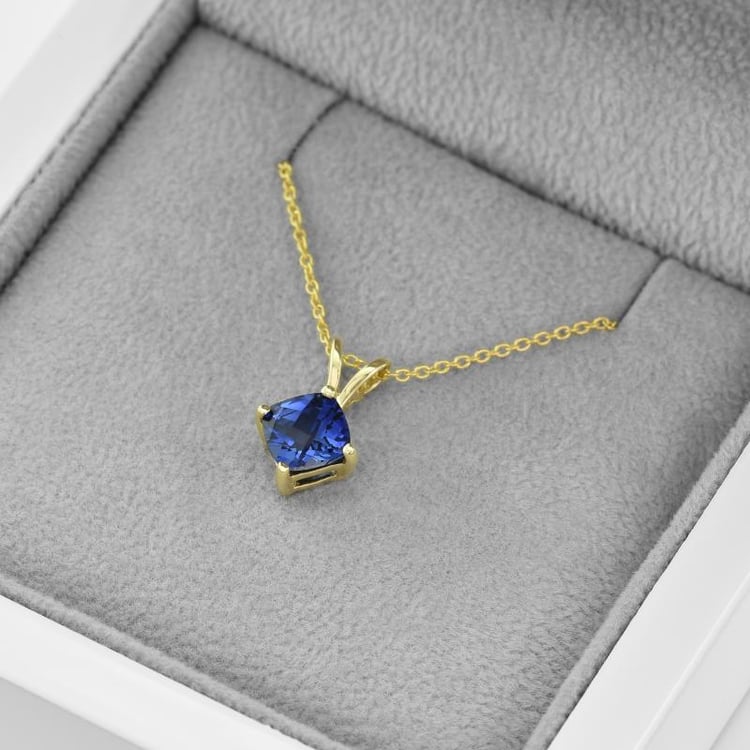 Goldkette mit Saphir in Eppi-Geschenkbox 45556