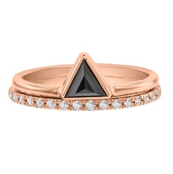 Set mit Eternity-Ring und schwarzem Trillion-Diamantring Begona