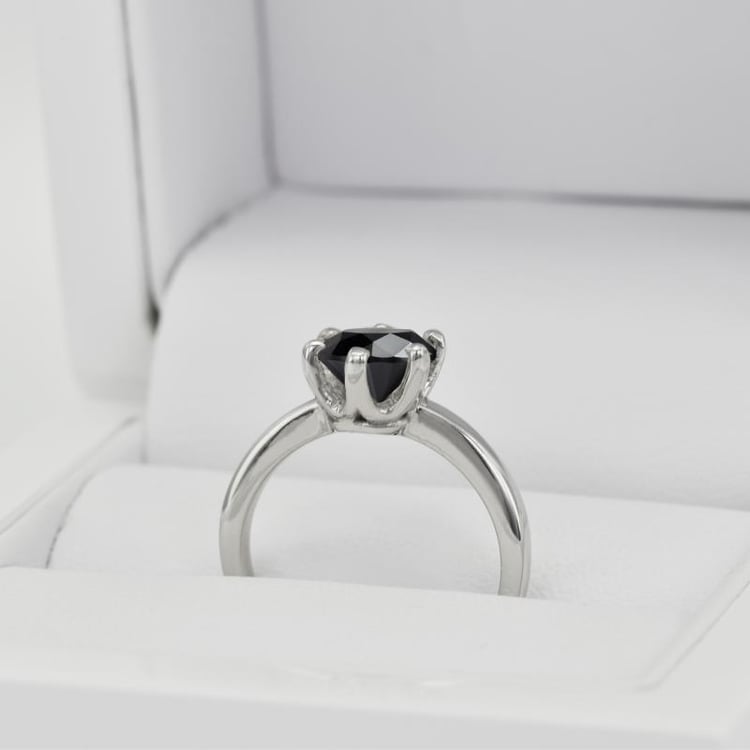 Mystischer Verlobungsring mit schwarzem Diamant 1ct Mukti 16218