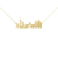 Goldene oder Platinkette mit Anhänger Stadt Prag