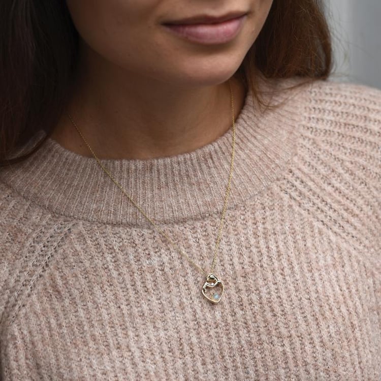 Anhänger Mutter und Kind mit weißem Opal und Diamant Ella 108839