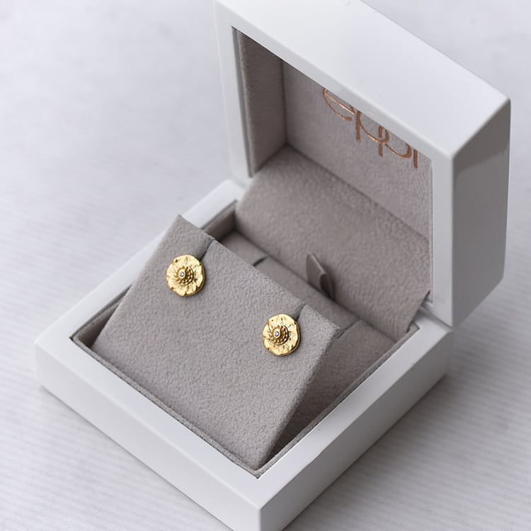 Schmuckset in vergoldetem Silber mit Zirkonia Bedelia 72684