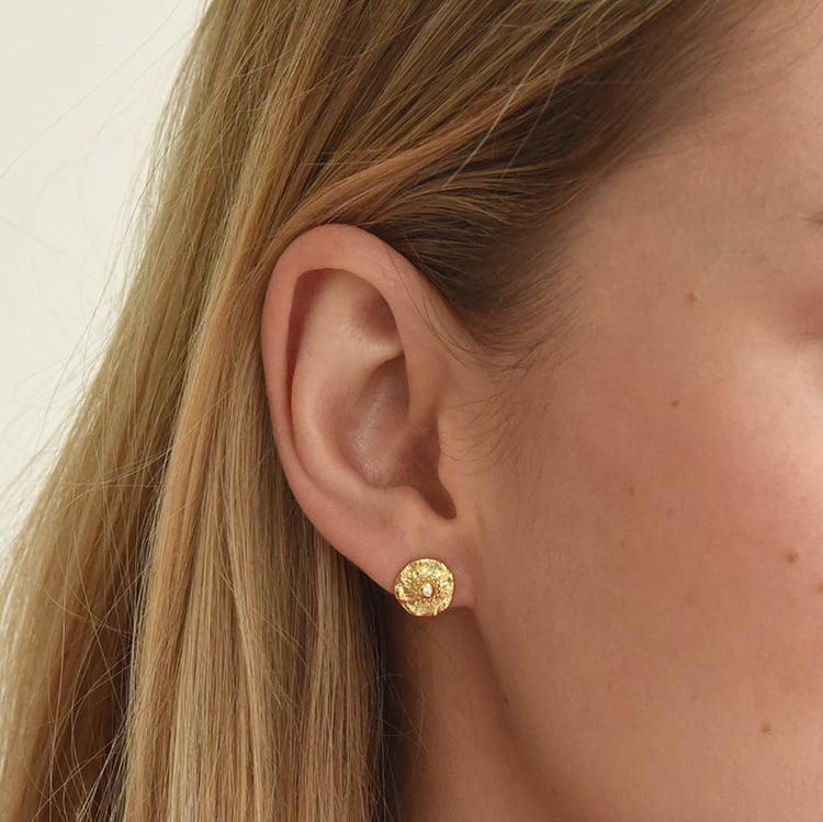 Schmuckset in vergoldetem Silber mit Zirkonia Bedelia 72682