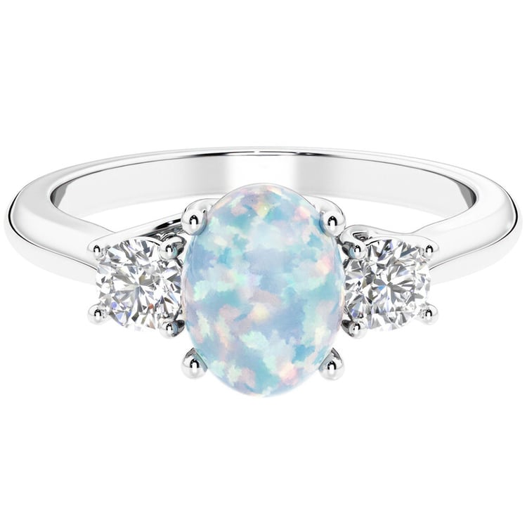 Verlobungsring mit Opal und Diamanten Brink 146378