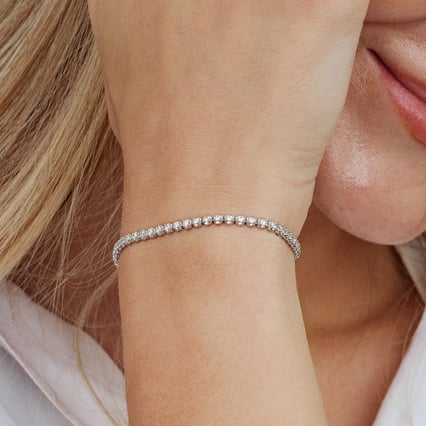 Goldenes Tennisarmband mit Lab Grown Diamanten Mia