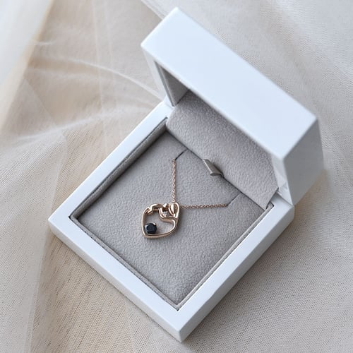 Anhänger Mutter und Kind mit Saphir und Diamanten Ella