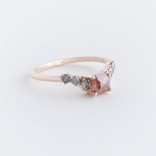 Ring mit Salt and Pepper Diamanten Jun