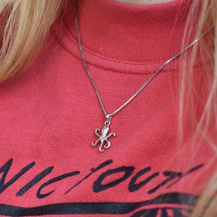 Silberner Tintenfisch auf der Kette 28556