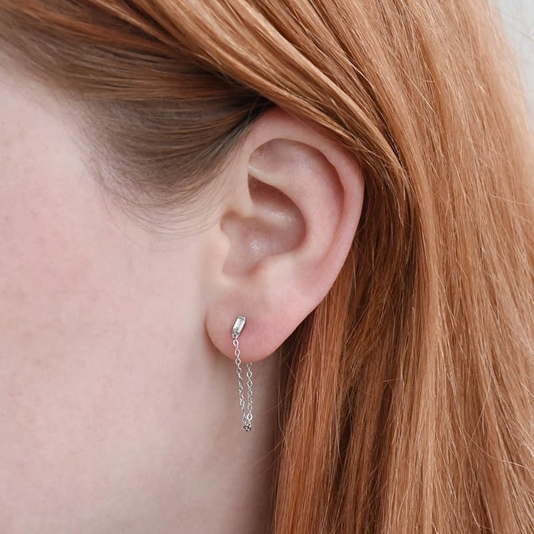 Ohrringe mit Lab Grown Baguette-Diamanten Neilina 93344