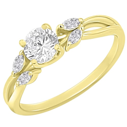 Verlobungsring mit Buchstaben und Diamanten Halym