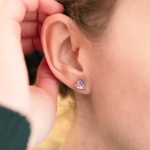 Silberne Ohrringe mit Amethysten Nellie