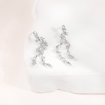 Hängeohrringe mit Diamanten Lungile