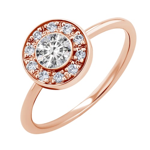 Halo Verlobungsring mit Diamanten Fernanda