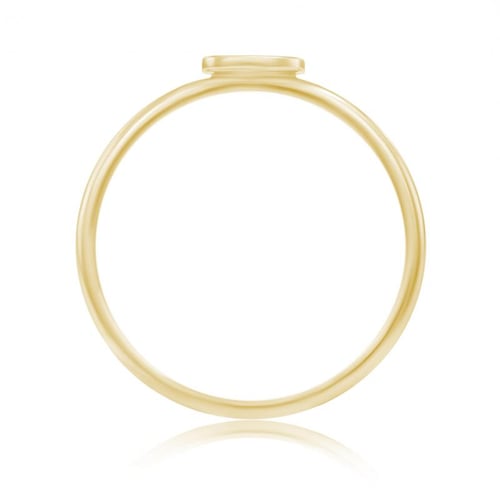 Goldring mit Gravur eines Buchstabens Babire