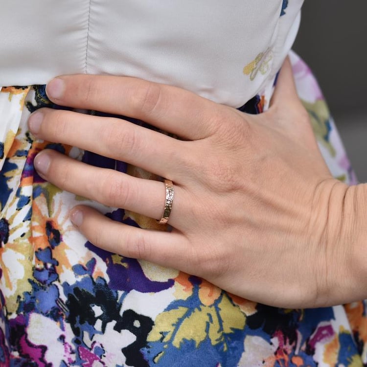 Mehrfarbige Eheringe aus Gold Pate 31372