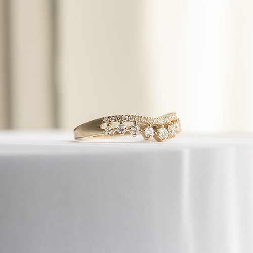 Doppelter Diamantring Hebe