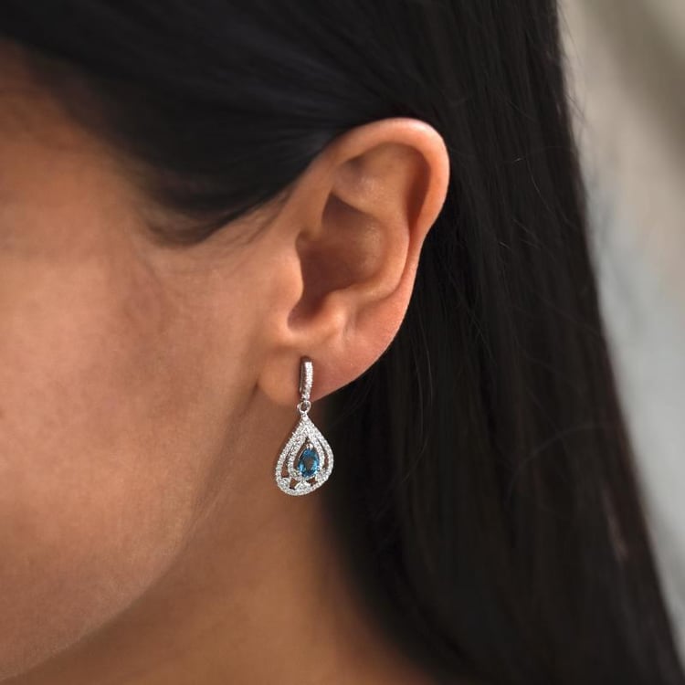 Ohrringe aus Silber mit Topas 51528