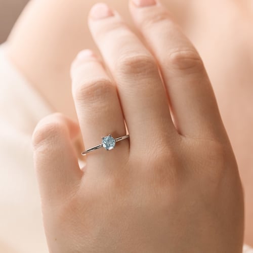 Verlobungsring mit Aquamarin Birdie