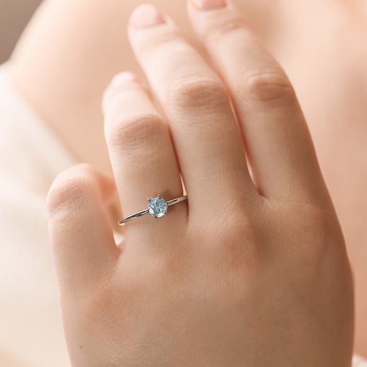 Verlobungsring mit Aquamarin Birdie 152780