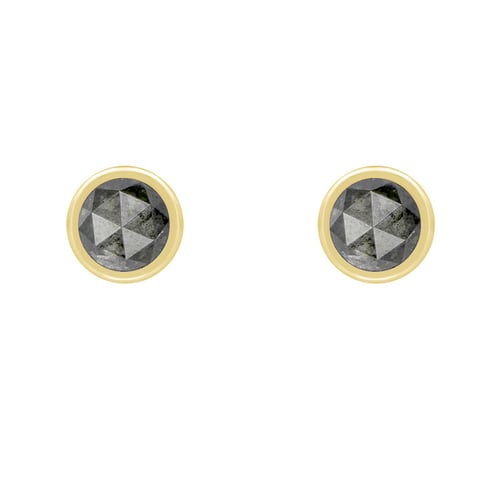 Goldene Ohrringe mit 0.52ct Salt and Pepper Diamanten Gledina