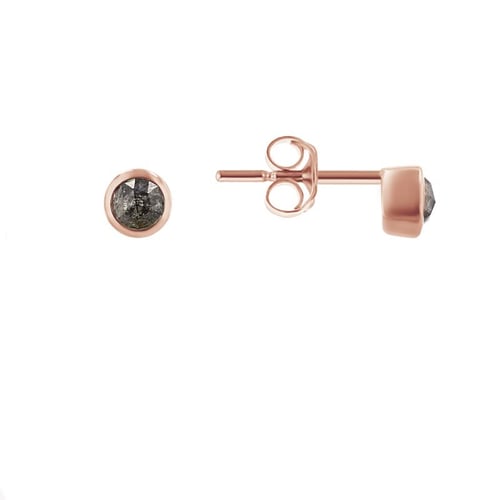 Zarte Ohrstecker mit grauen Salt and Pepper Diamanten Tofine