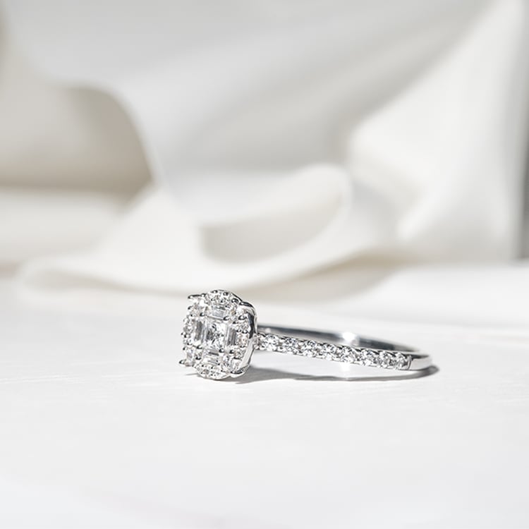 Luxuriöses Ringset mit glänzenden Diamanten Tristan 128797