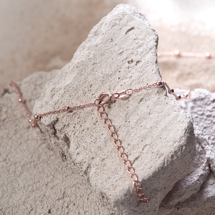 Silberne Kette mit Kugeln 45 cm 124444