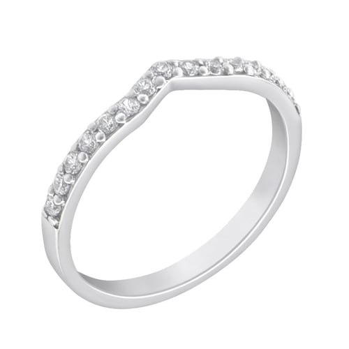 Eternityring in V-Form mit strahlenden Lab Grown Diamanten Marveille