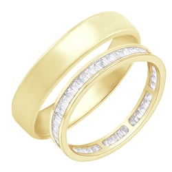 Eternity-Ring mit Lab Grown Baguette-Diamanten und Ring im Komfort-Stil Pascal