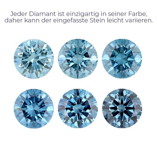 Verlobungsring mit einem zertifizierten Fancy blauen Lab-Grown Diamanten Pallavi
