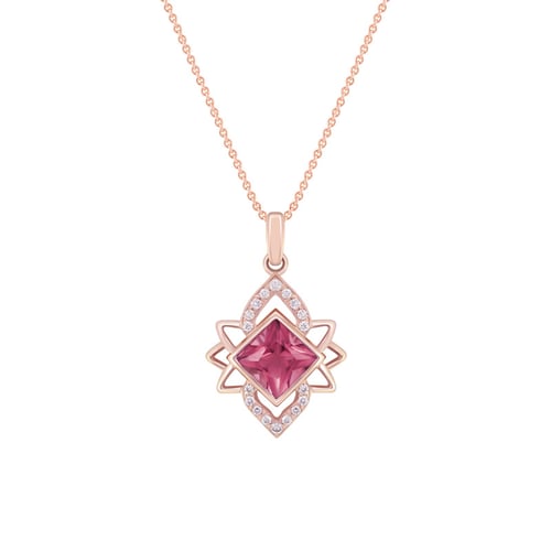 Anhänger mit Turmalin und Diamanten Kieran