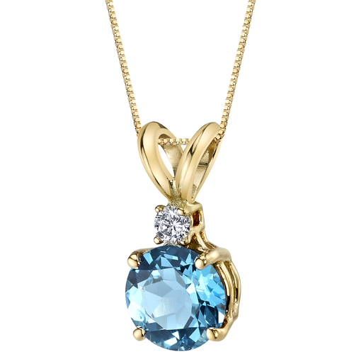 Goldanhänger mit Topas und Diamanten Emolyna