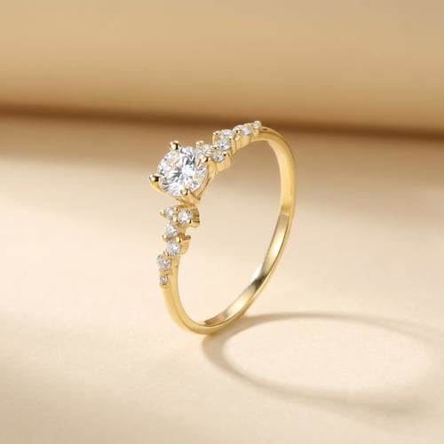 Verlobungsring mit Buchstaben und Diamanten Carina