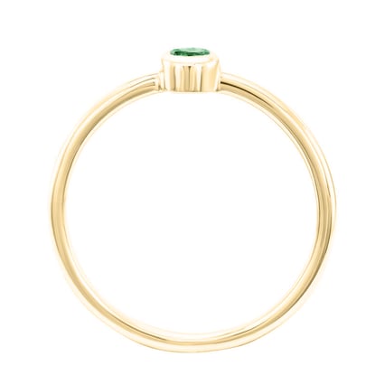 Goldener minimalistischer Ring mit Tsavorit Granat Emilien