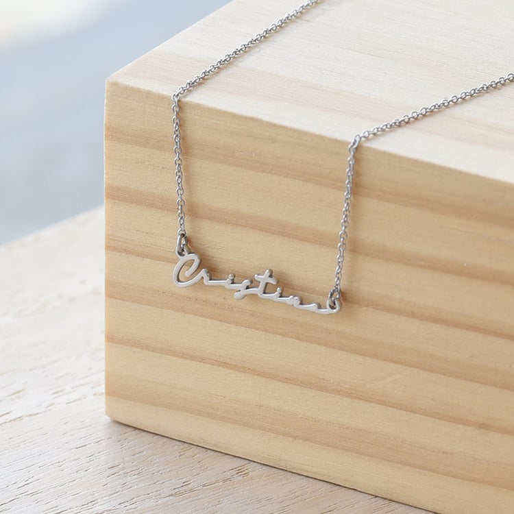 Goldene Namenskette mit Gravur Ihrer Wahl Amael 67513