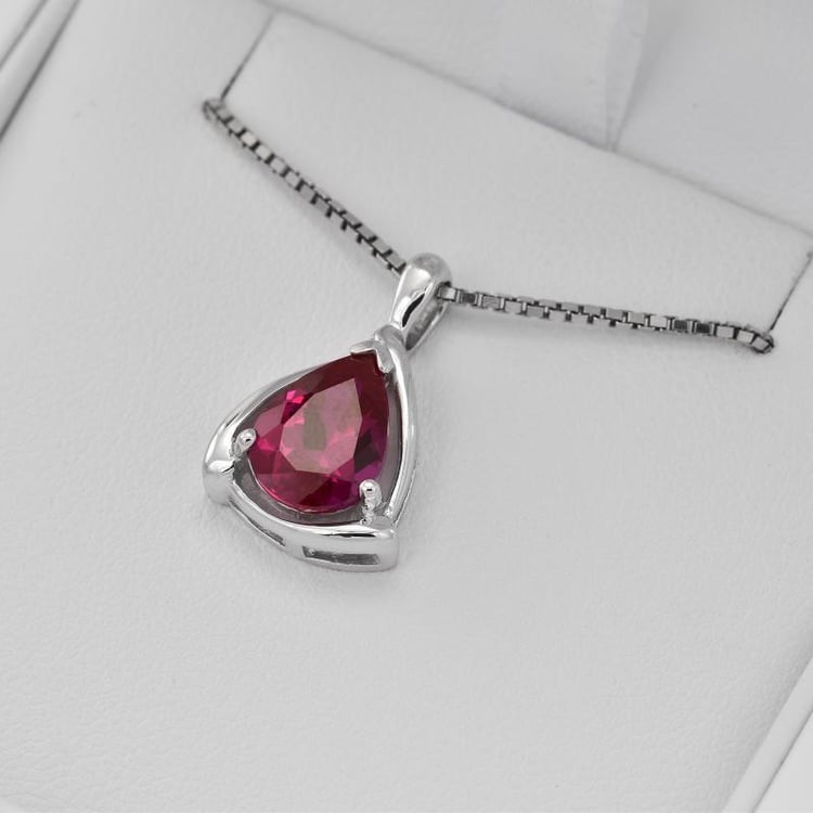 Birne Rubin Anhänger in Eppi-Geschenkbox 28395