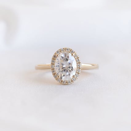 Ring mit Moissanit und Lab Grown Diamanten Arya