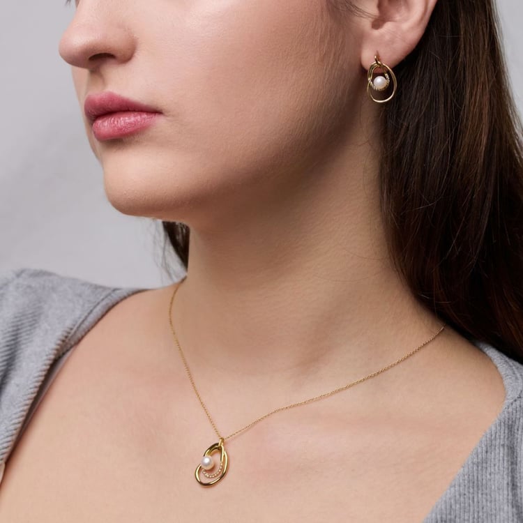 Silberner Perlenanhänger mit weißen Topasen 164020