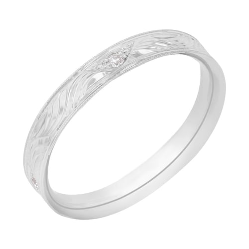 Goldene Eheringe mit Gravur und Diamanten Davis