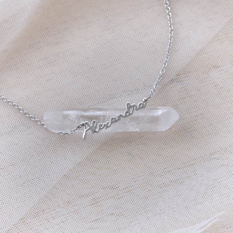 Silberne Namenskette mit Gravur Ihrer Wahl Amael 67483