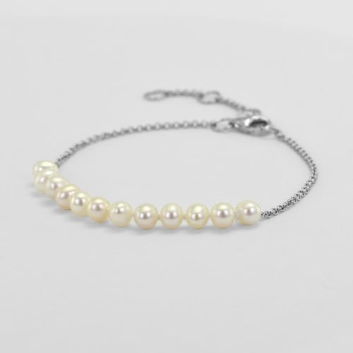 Armband mit Perlen aus Silber Cynthia