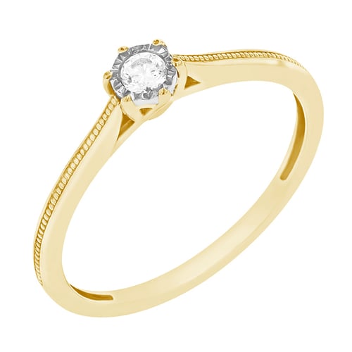 Perfekter Ring mit einem Diamanten Helena