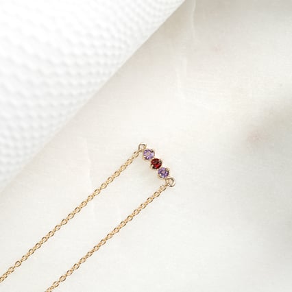 Minimalistisches Armband mit Edelsteinen Ihrer Wahl Joe